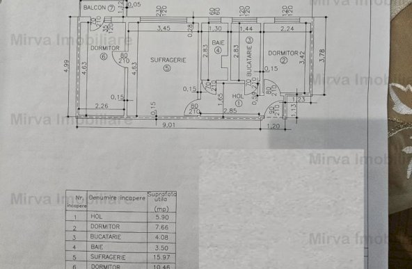 Vanzare apartament 3 camere, semi-mobilat, zona Vest