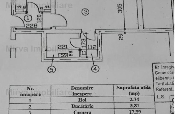 Vanzare garsoniera cu terasa, mobilata si utilata, zona Cina