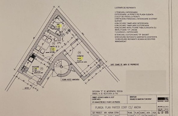 Inchiriere spatiu birouri, P+M, 5 camere, utilitati incluse, zona Centrala