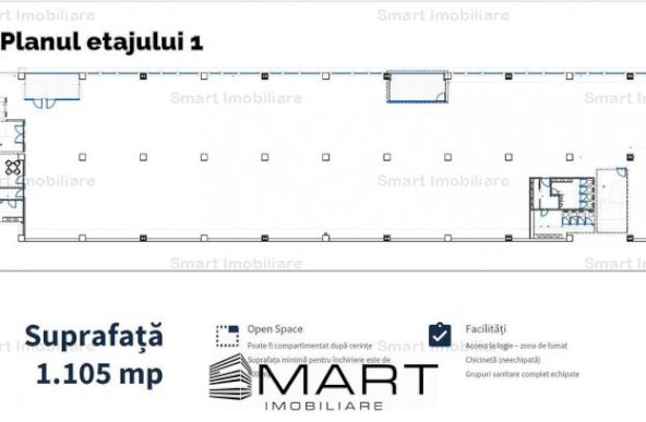 Spatiu birouri 1100 mp zona Industriala Vest