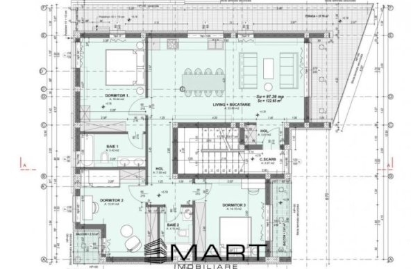 Apartament 4 camere cu terasa de 33mp Calea Cisnadiei