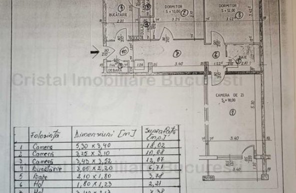 Apartament 3 camere langa metrou 1 Decembrie 1918, decomandat, 1/8.