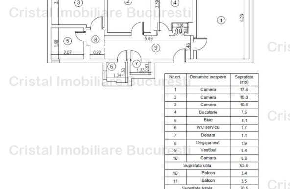 Apartament 3 camere, la 6 min de metrou Piata Sudului, Mall SunPlaza.