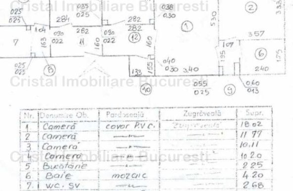 Apartament 4 camere, la 3 min de metrou Brancoveanu.