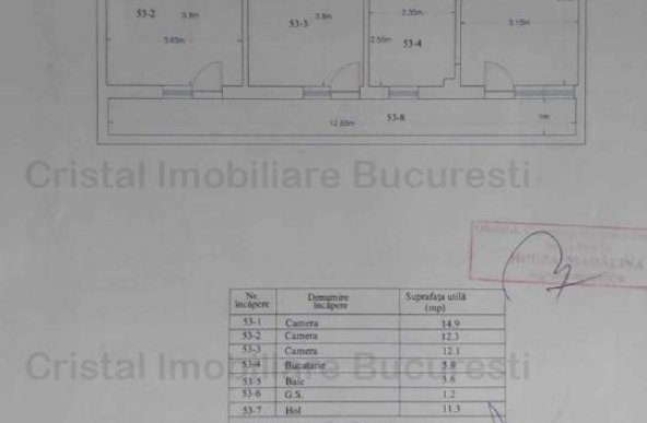 Apartament spatios de 3 camere, centrala, 2 bai in Titan/Fetesti