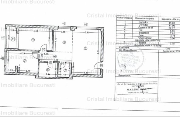 Apartament 3 camere, Lux, Brancoveanu-Turnu Magurele. Curte. Loc parcare. 