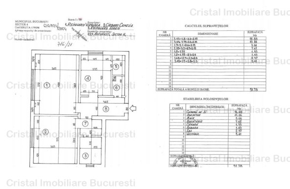 Apartament 2 camere de vanzare Pacii