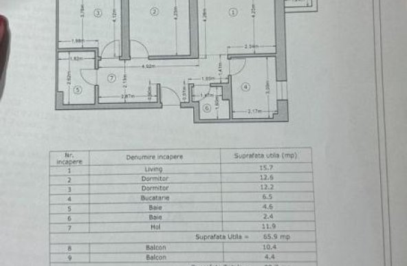 Apartament 2 camere de vanzare Uverturii Lidl