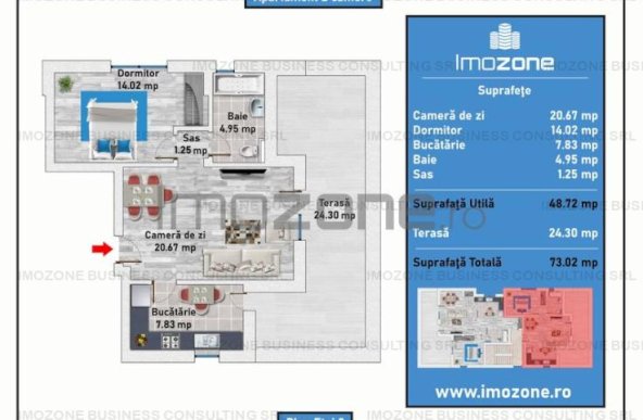 Prelungirea Ghencea, 2 camere cu terasa in bloc nou 2023, centrala proprie