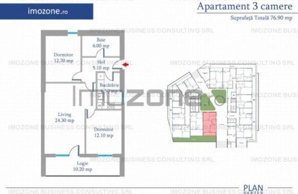 Apartament 2 Camere | 77 mp | Bloc Nou | Metrou Pacii / Preciziei | Militari