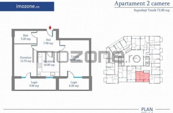 Apartament 2 Camere | 62 mp | Bloc Nou | Metrou Pacii / Preciziei | Militari