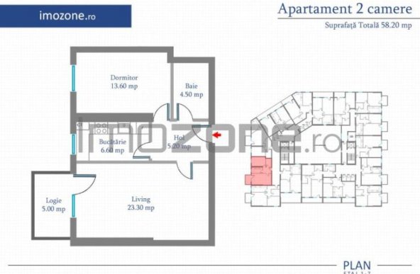 Apartament 2 Camere | 62 mp | Bloc Nou | Metrou Pacii / Preciziei | Militari