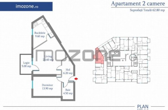 Apartament 2 Camere | 62 mp | Bloc Nou | Metrou Pacii / Preciziei | Militari