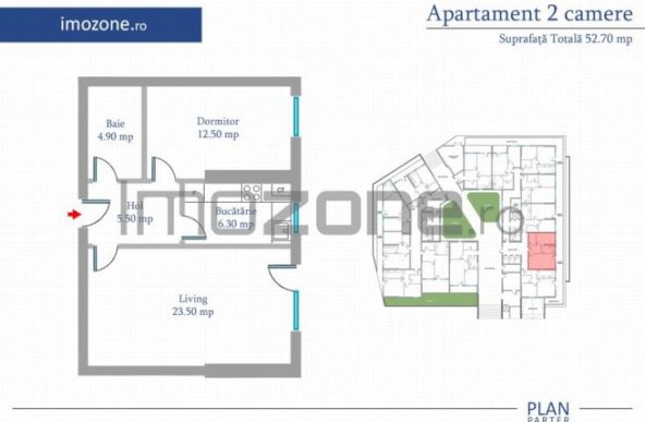 Apartament 2 Camere | 62 mp | Bloc Nou | Metrou Pacii / Preciziei | Militari