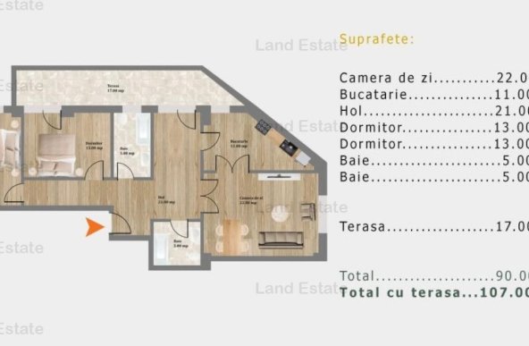 Apartament cu 3 camere Crangasi - Belvedere