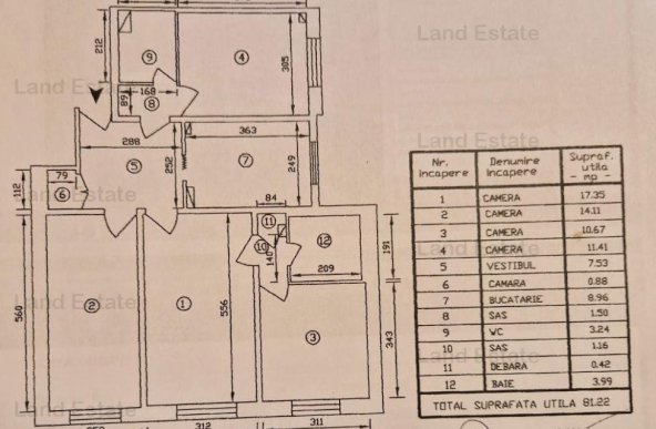 4 camere Rahoava, bloc reabilita cu centrala de apartament