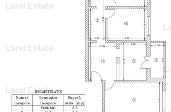 3 camere cu centrala de apartament Basarabia - Diham