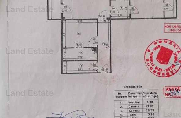 2 camere Decebal ( 72 mp-bloc reabilitat )