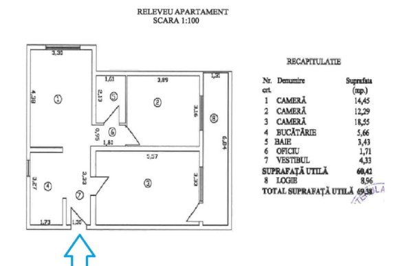 Vanzare Apartament 3 Camere Titulescu Primaria sector 1