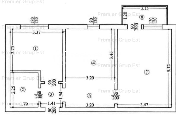 Etaj 2! Apartament 3 camere, PALAS, renovat complet