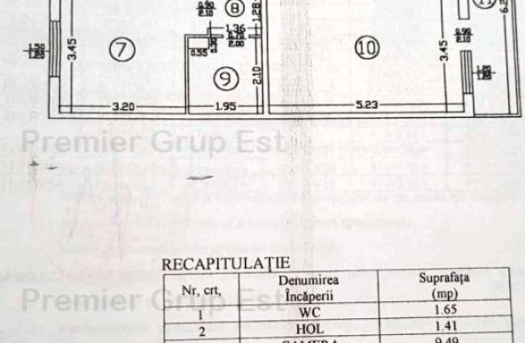 Apartament 3 camere 2 băi, Palas Mall, 72mp, CT, AC