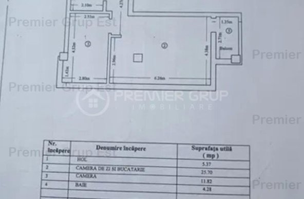 Etaj 2! Apartament 2 camere, Pacurari, 51mp, parcare + boxă