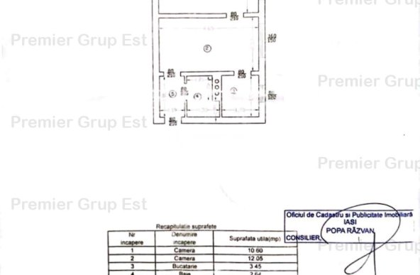 Etaj 1! Apartament 2 camere, Tatarasi, 31mp, CT