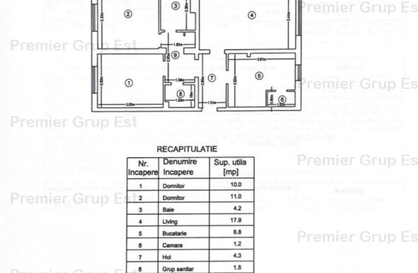 Apartament 3 camere 2 băi, Palas Mall - CENTRU