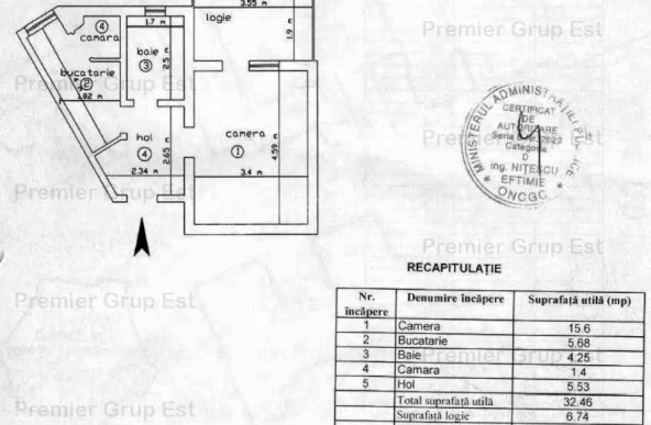 Apartament 1 camera, Ultracentral - PALAS, 40mp, CT, AC