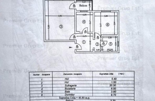 Apartament 2 camere, Podu de Fier, 50mp, CT