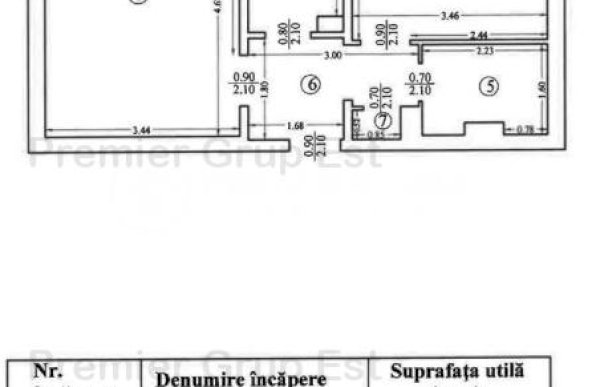 Apartament 2 camere, Podu Ros, 53mp, DECOMANDAT