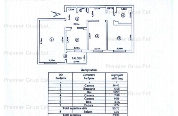 Etaj 2! Apartament 3 camere, Ultracentral - PALAS