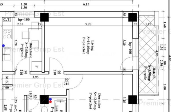 Etaj 2! Apartament 2 camere, Bucium - Visan, 54mp