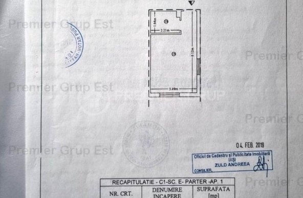 Apartament 1 camera, Bucium, CT, mobilat + utilat