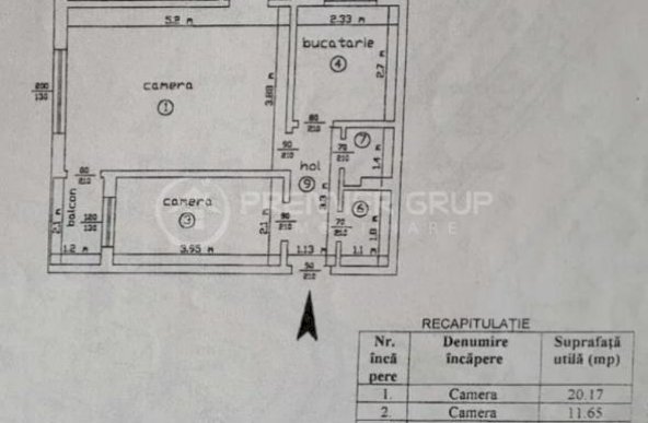 Etaj 2! Apartament 3 camere, Podu Ros, fără risc