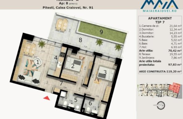 Apartament 3 Camere Premium | Calea Craiovei |  Ultracentral