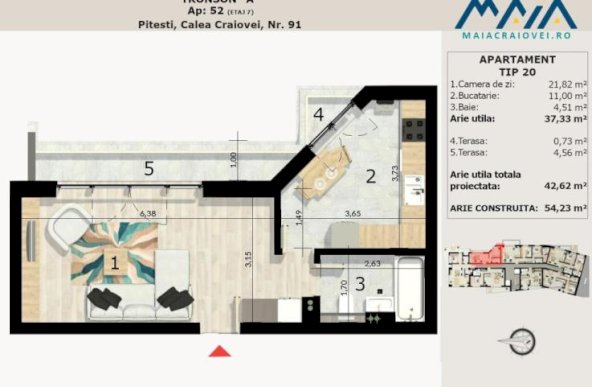 Studio | Finisaje Premium | Bloc Nou | Calea Craiovei Pitesti | Ultracentral