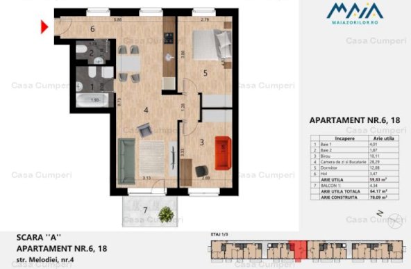 Apartament Premium | Zorilor Cluj-Napoca | Strada Melodiei | Central