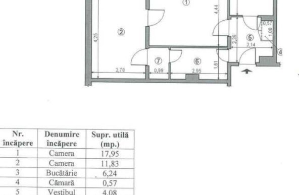 Dristor  apartament 2 camere, bloc reabilitat termic