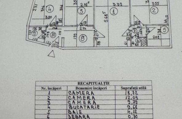 Dristor vanzare ap. 3 camere 