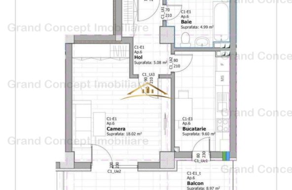 Apartament 1 camera, Tatarasi, 46.66mp / €67.480 Cod Oferta: 7043