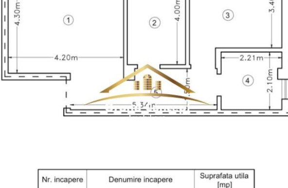 Apartament 2 camere, Rediu, 54 mp, 80.000 Cod Oferta: 6150 INTABULAT