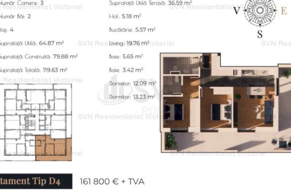 Vanzare apartament 3 camere, 13 Septembrie, Bucuresti