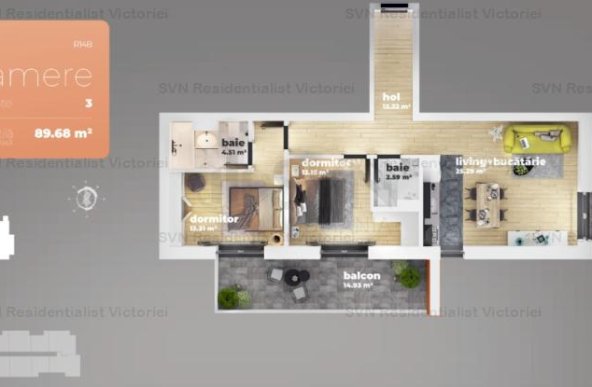 Vanzare apartament 3 camere, Berceni, Bucuresti