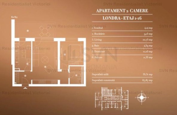 Vanzare apartament 2 camere, Aviatiei, Bucuresti