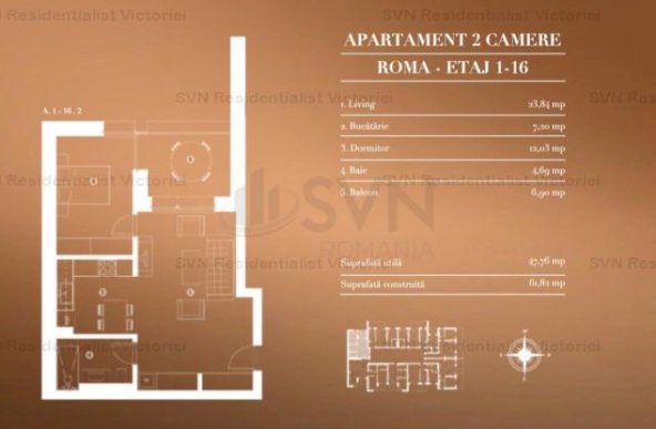 Vanzare apartament 2 camere, Aviatiei, Bucuresti