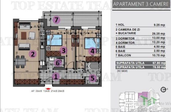 Apartament de 3 camere de vanzare in Berceni Grand Arena