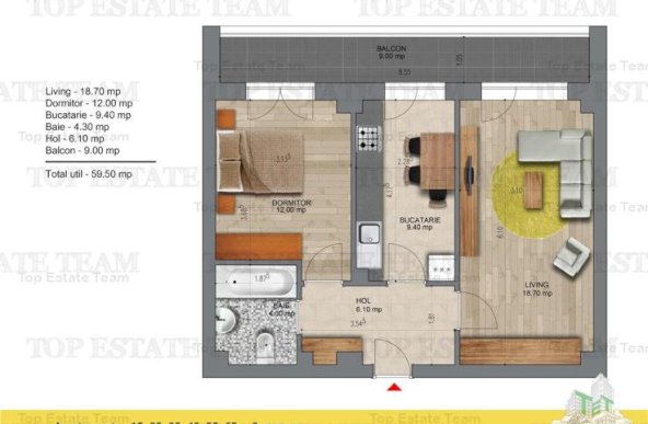 Apartament 2 camere, Popesti Leordeni langa metrou