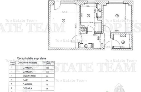 2 camere decomandate - 52 mp langa Mega Mall - Pantelimon