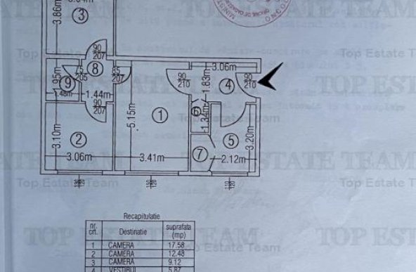 Apartament 3 camere decomandat Titan